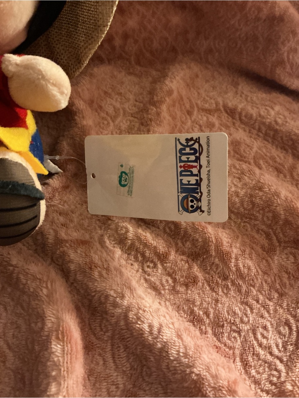 Onepiece Plush Luffy in Red Jacket and Tan Straw Hat - Picture 3 of 3